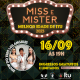 Imagem mostra a arte de divulgação do Miss e Mister Melhor Idade 2023, com a data do evento, horário, ingressos e a foto da atração artística, Trio Los Angeles.