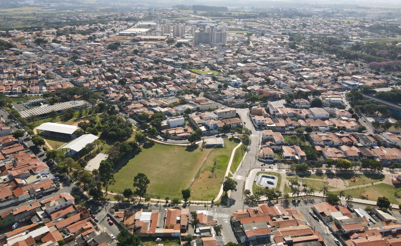 Imagem aérea mostra a cidade de Itu, uma das mais preparadas para o 5G
