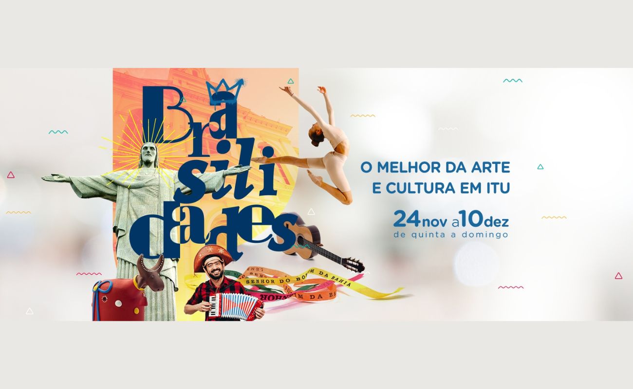 Imagem mostra a arte de divulgação com informações sobre o 29º Festival de Artes de Itu