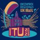 Imagem mostra o orelhão de Itu com os seguintes dizeres em letras azul, laranja e roxa (Encontros Regionais Usk Brasil Sudeste Itu 2023). Participam do encontro desenhistas urbanos