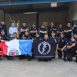 Imagem mostra os guardas municipais junto ao secretário de Segurança Hércules. Todos participaram do curso de Cinotecnia.