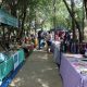 Imagem mostra barracas coloridas montadas no Parque Ecológico do Taboão, em edição anterior da Feira de artesanato e gastronomia criativa Ecoart.