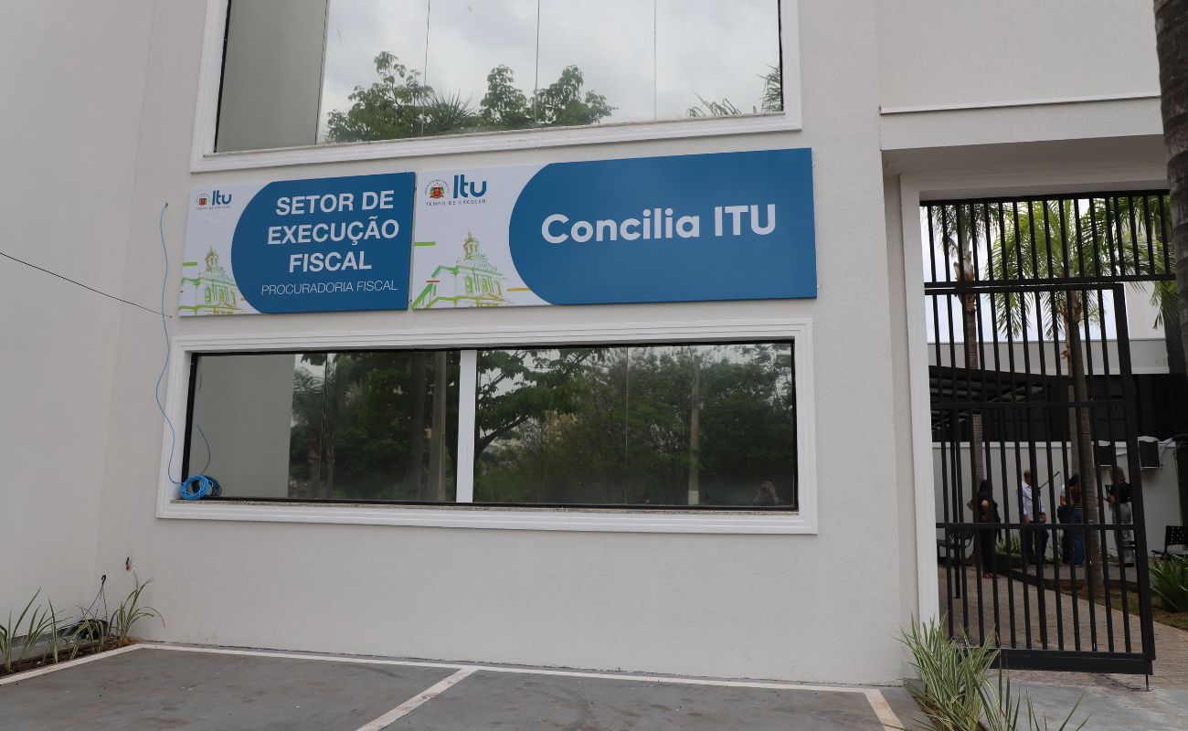 Imagem mostra a fachada do Concilia, localizado em novo espaço no Itu Novo Centro, Itu.