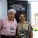 Imagem mostra o Secretário de Emprego Olavo Volpato junto a vereadora Célia Rocha no evento Programa Jornada da Transformação Digital no Senai