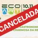 Imagem de uma arte com informações sobre o cancelamento da Ecoart.